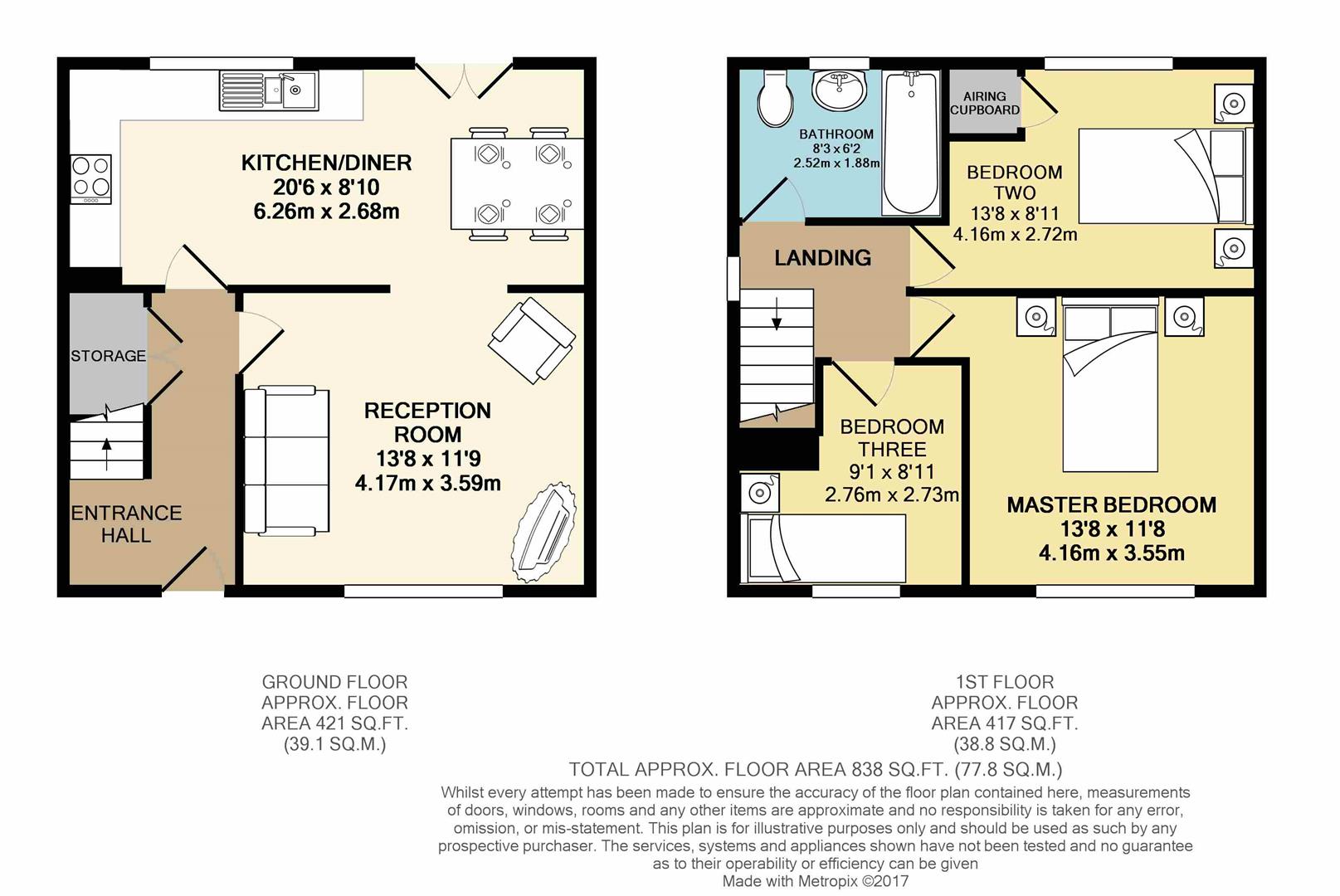 Floorplans For Keswick Drive, Chesterfield