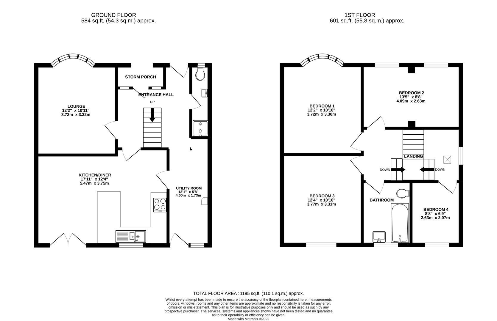 Floorplans For Holmley Lane, Coal Aston, Dronfield