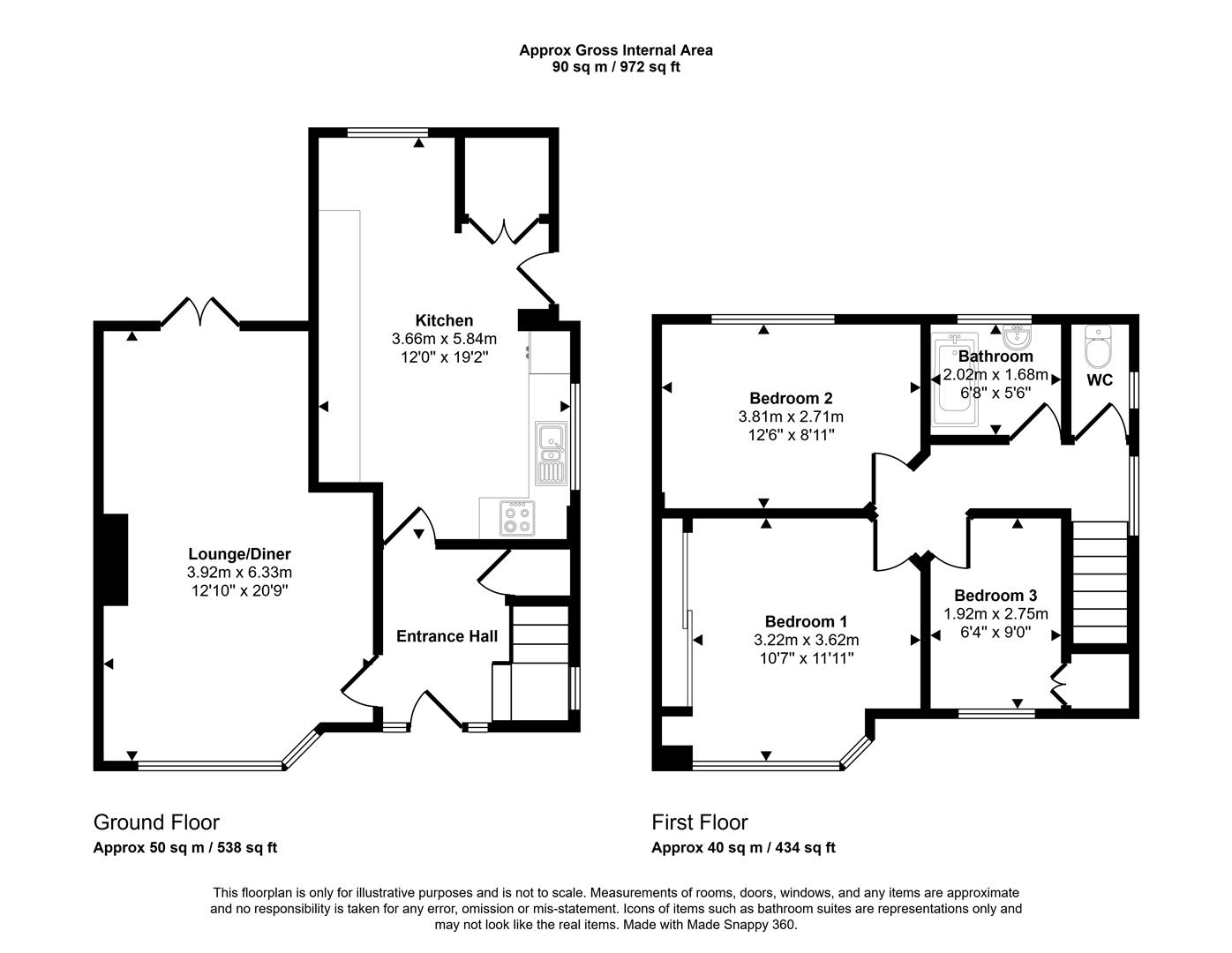 Floorplans For Blackstock Road, Sheffield