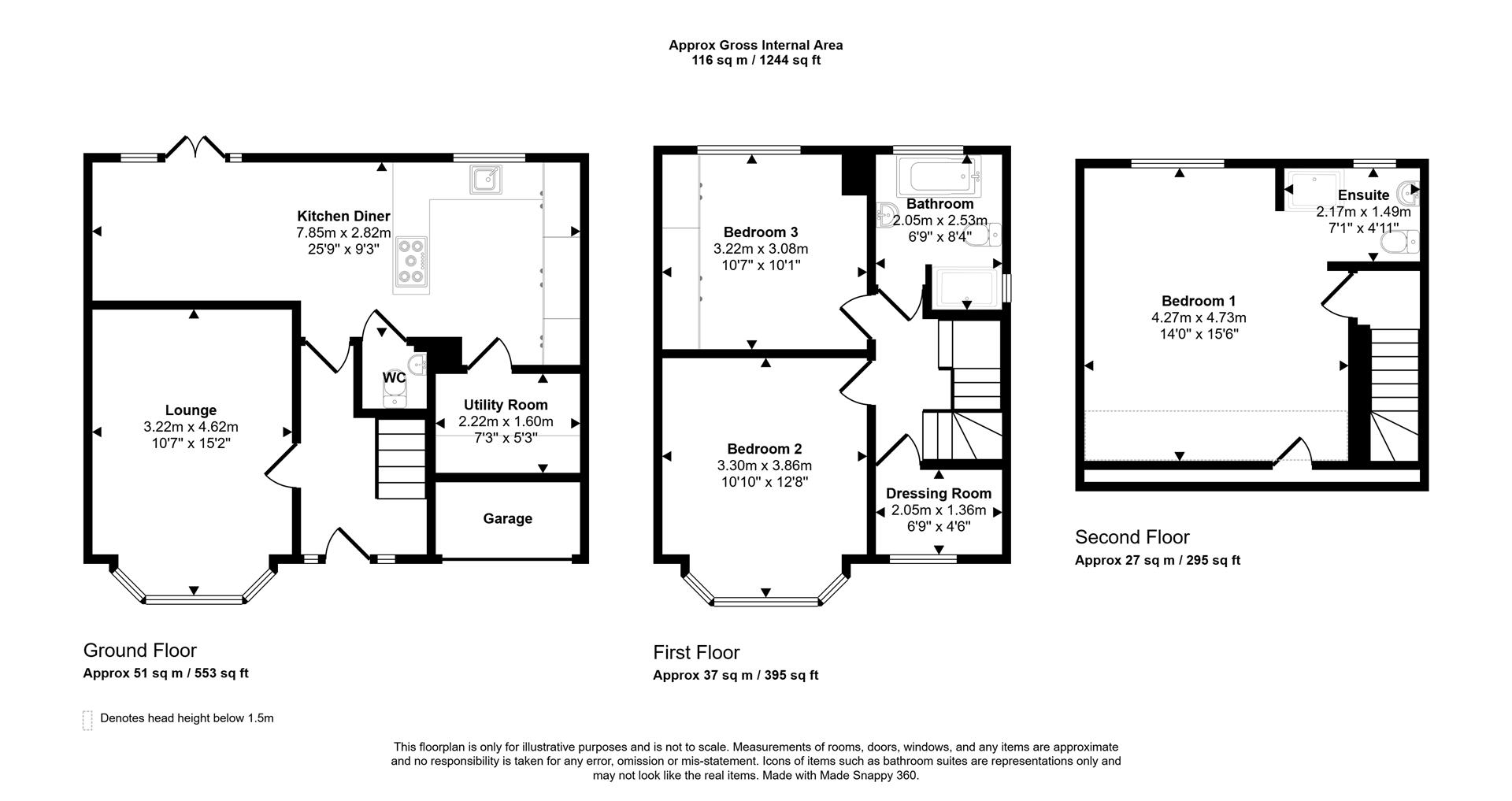 Floorplans For Crawshaw Grove, Sheffield