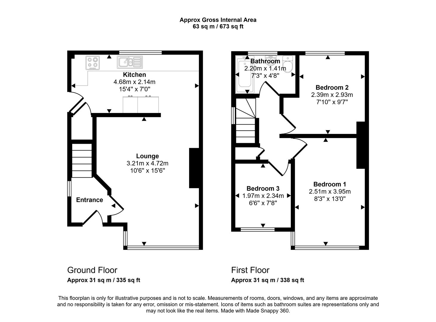Floorplans For Alnwick Road, Sheffield