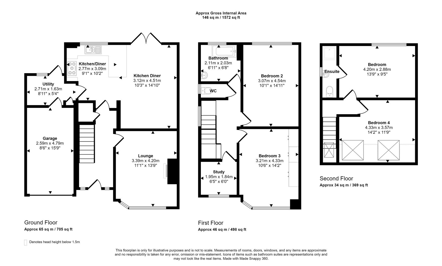 Floorplans For Den Bank Close, Sheffield