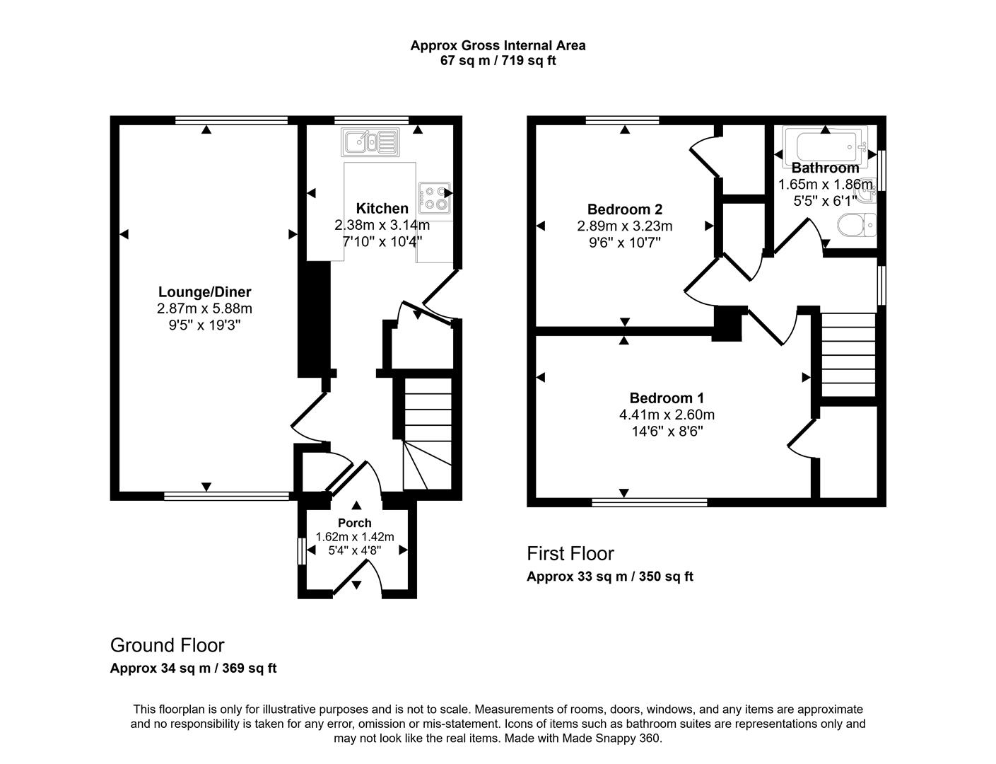 Floorplans For Stoneley Crescent, Sheffield