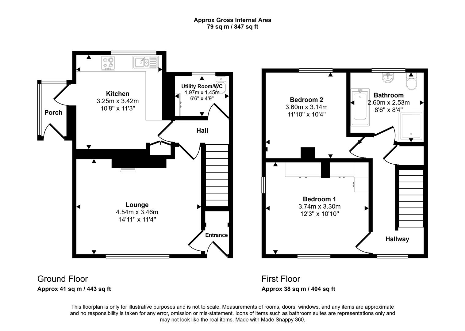 Floorplans For Stoneley Crescent, Sheffield
