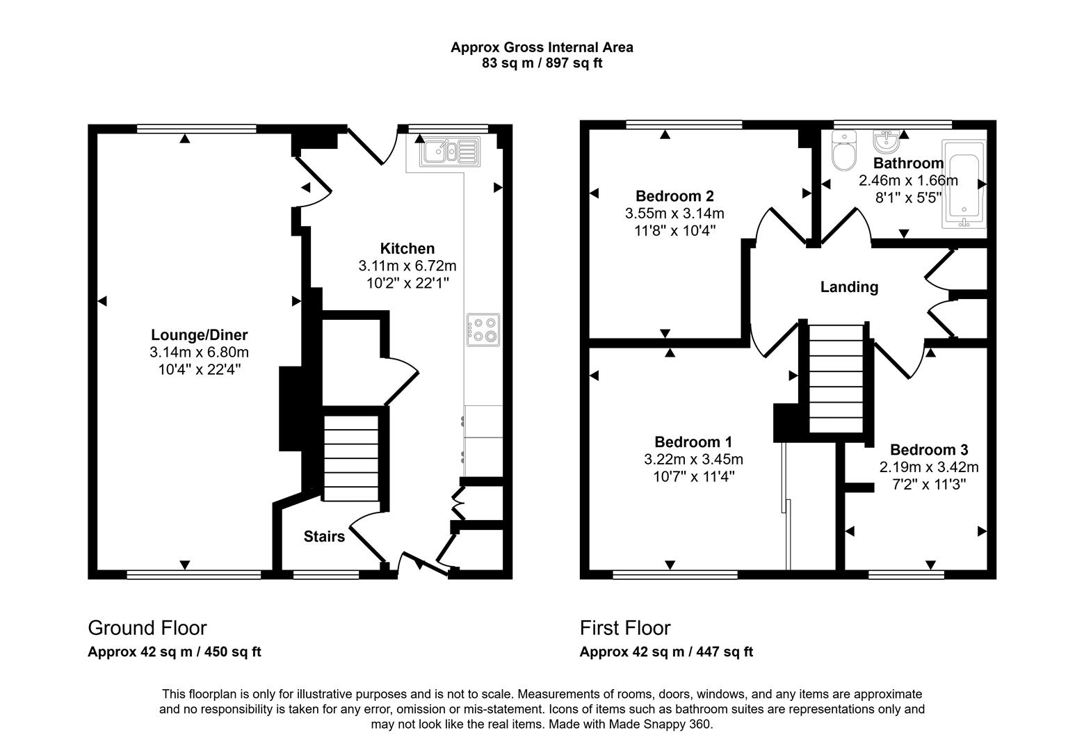 Floorplans For Fraser Drive, Sheffield