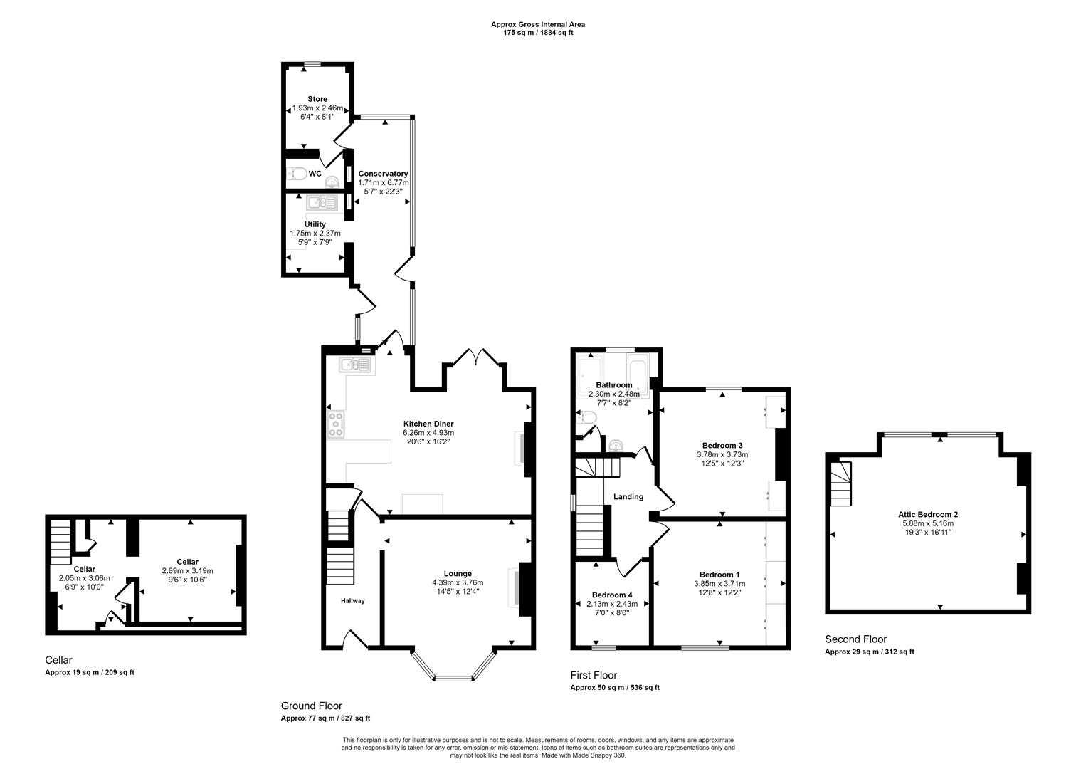 Floorplans For Holmhirst Road, Sheffield