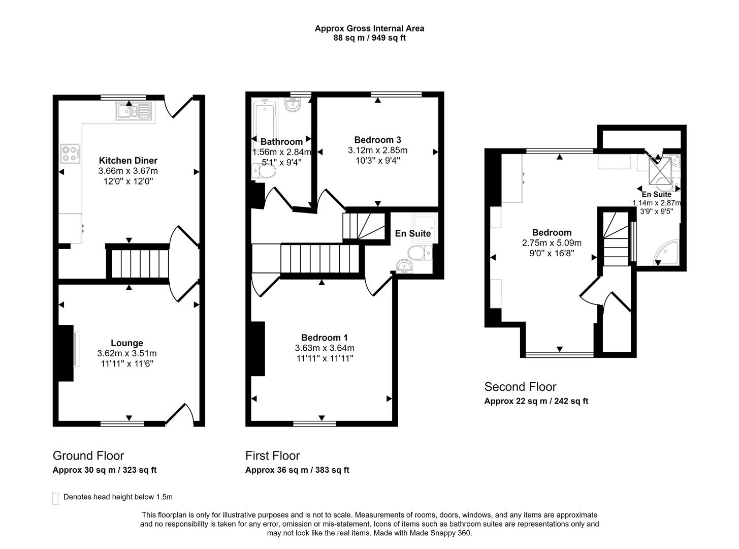 Floorplans For Valley Road, Sheffield