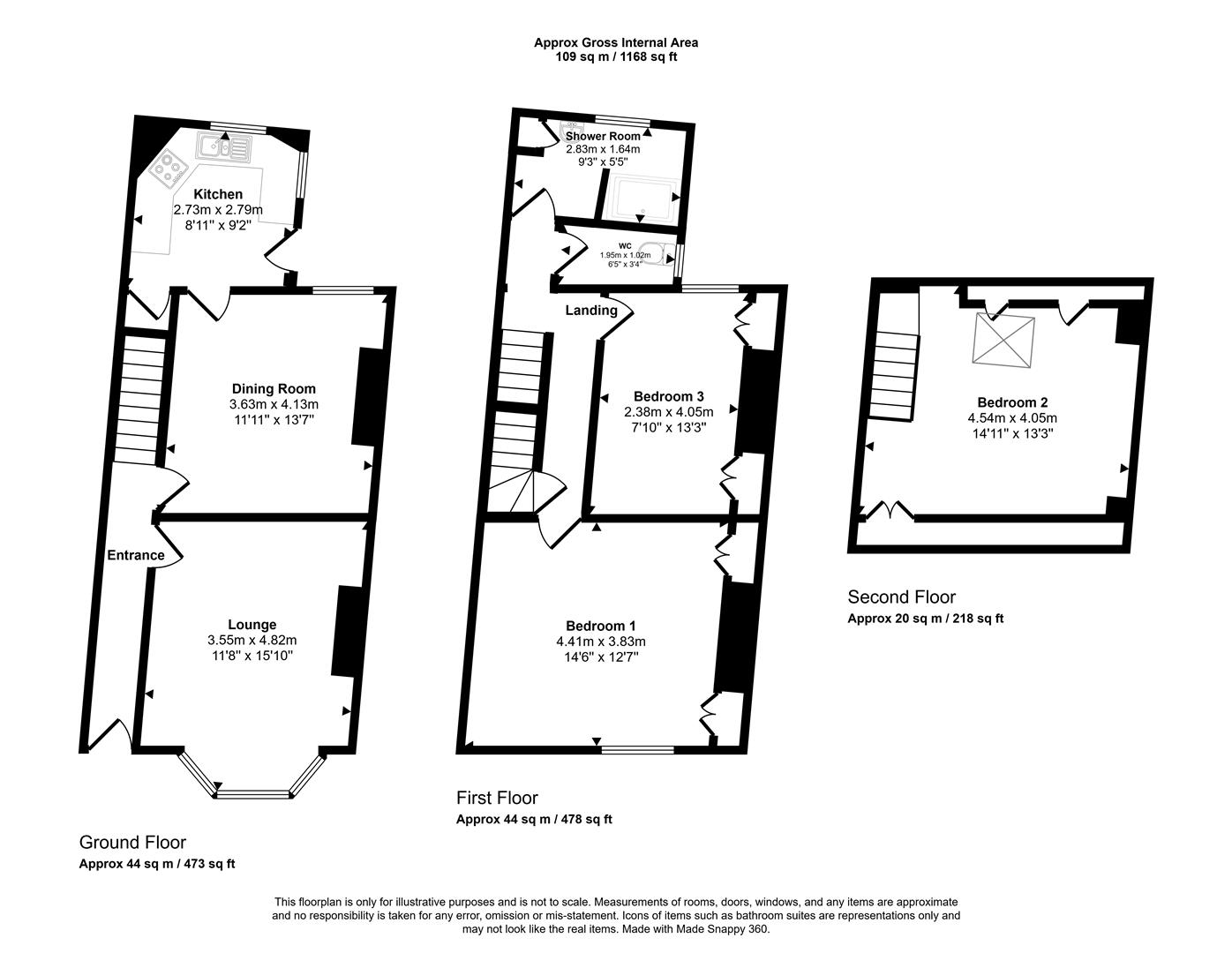 Floorplans For Chesterfield Road, Sheffield