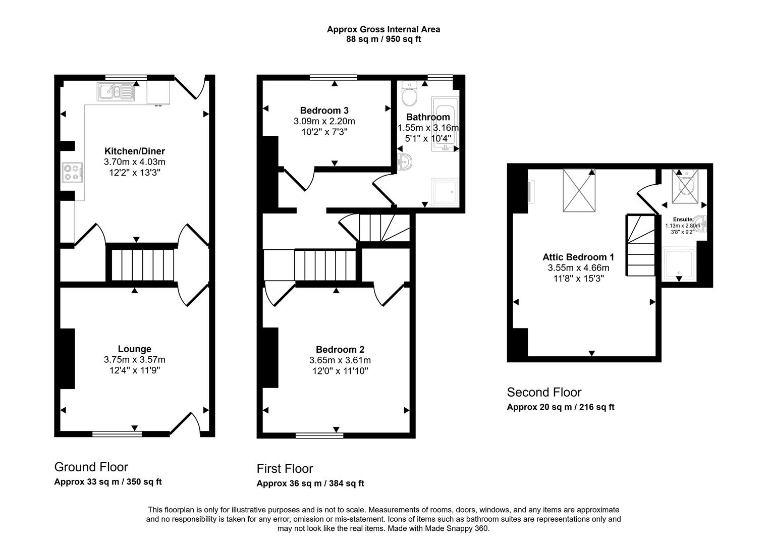 Floorplans For Slate Street, Sheffield