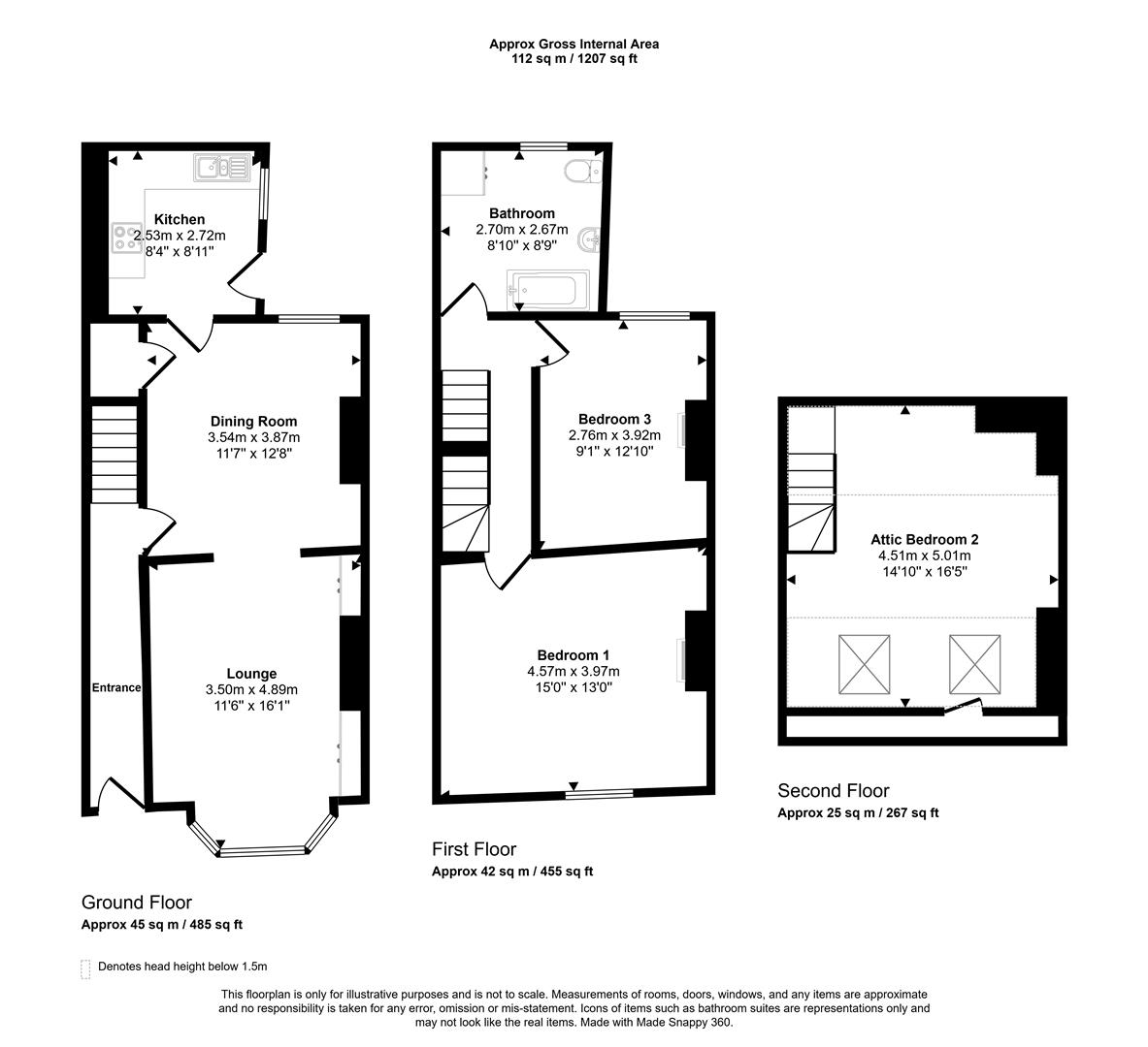 Floorplans For Chesterfield Road, Sheffield