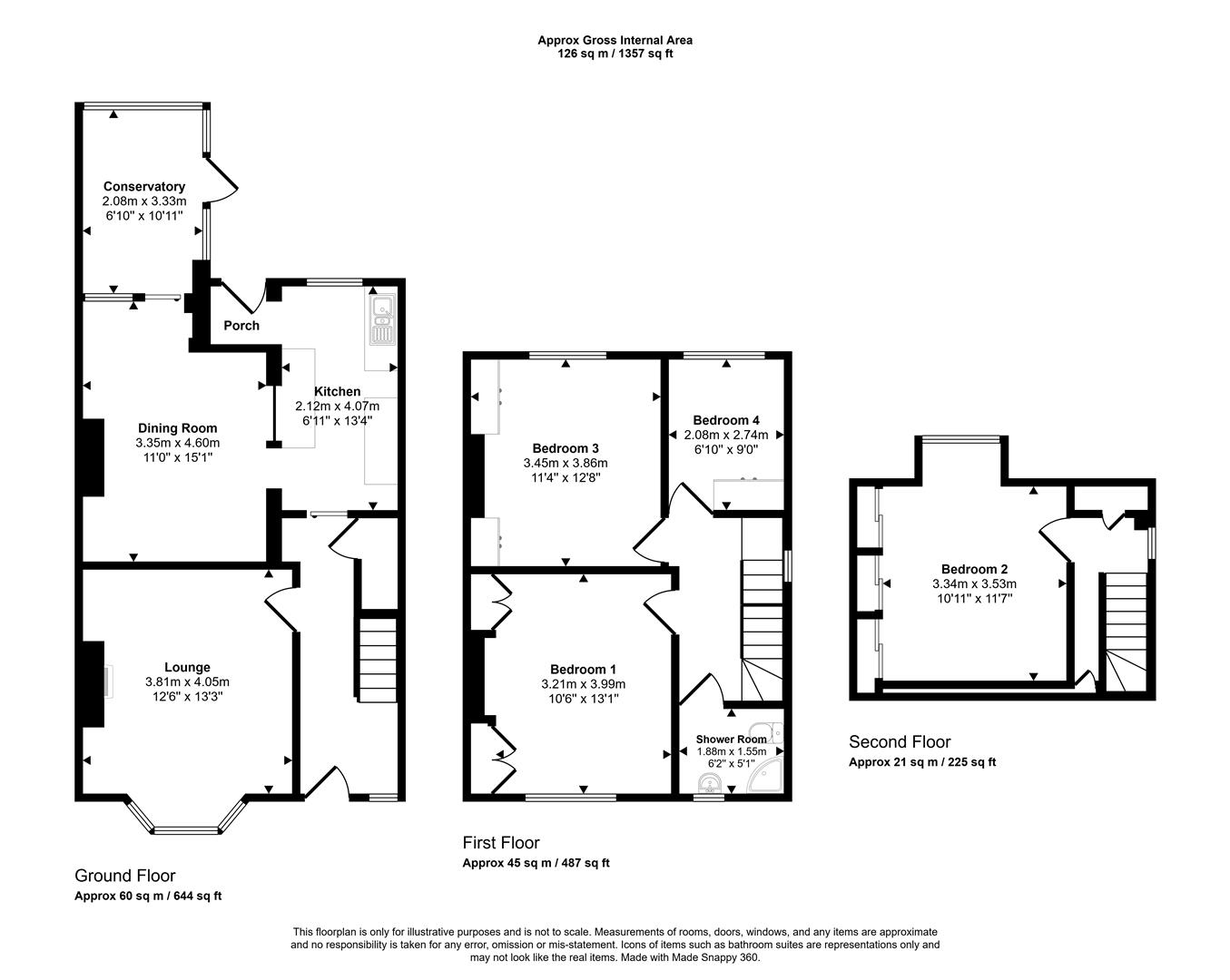 Floorplans For Holmhirst Road, Sheffield