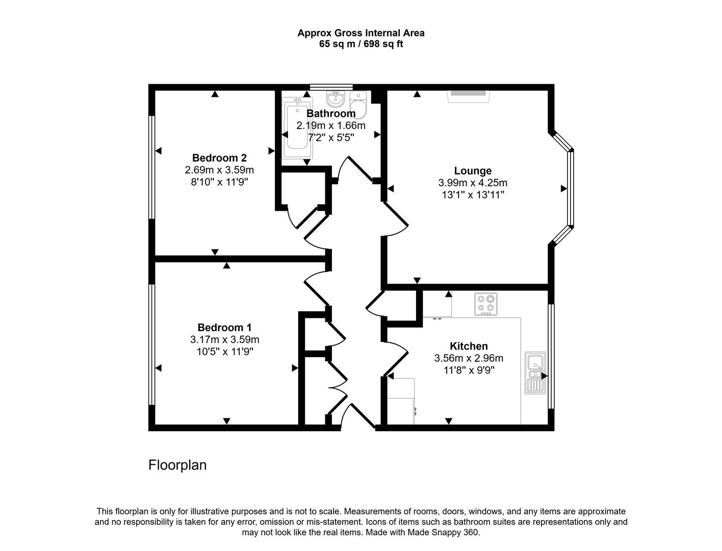 Floorplans For Roxton Avenue, Sheffield
