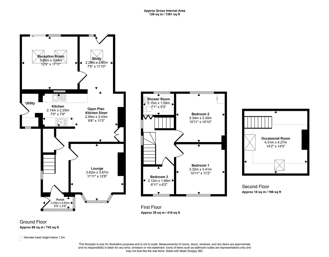 Floorplans For Allenby Drive, Sheffield