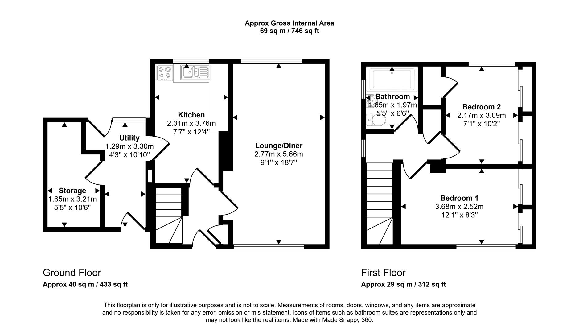 Floorplans For Arnold Avenue, Sheffield