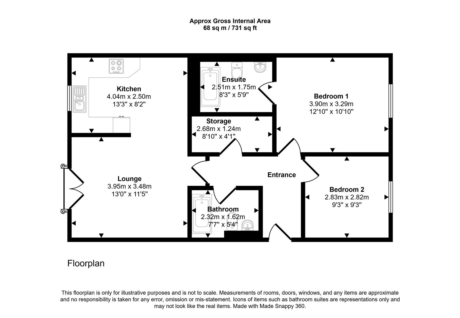 Floorplans For Parkside Apartments, Sheffield