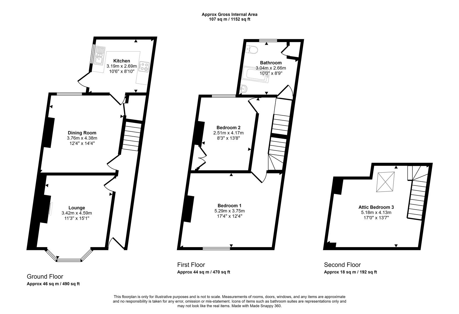 Floorplans For Chesterfield Road, Sheffield