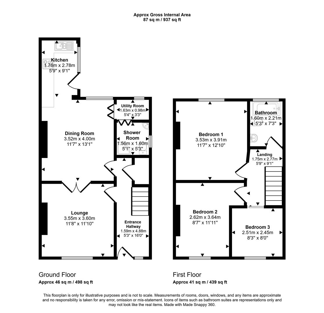 Floorplans For Cartmell Road, Sheffield