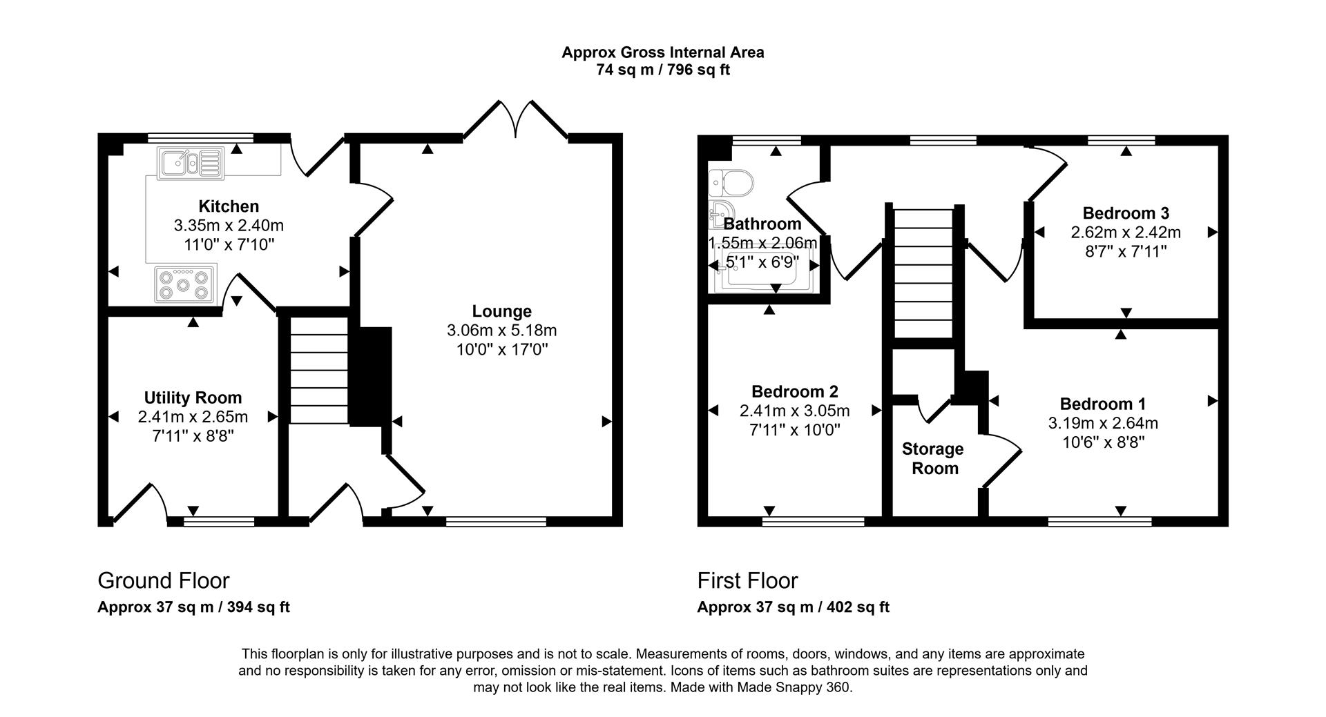 Floorplans For Boland Road, Sheffield