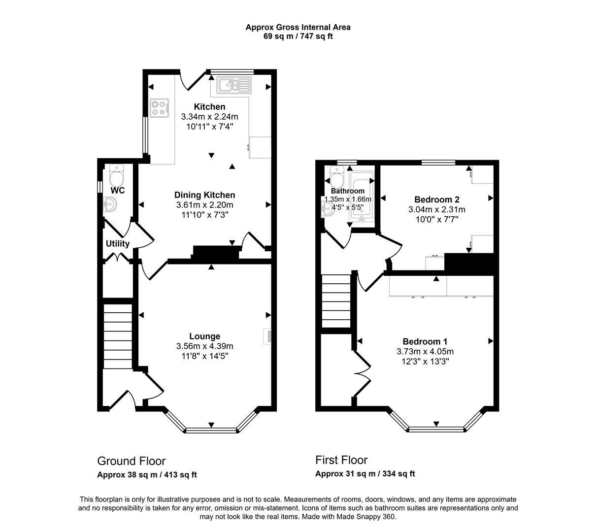 Floorplans For Houstead Road, Sheffield