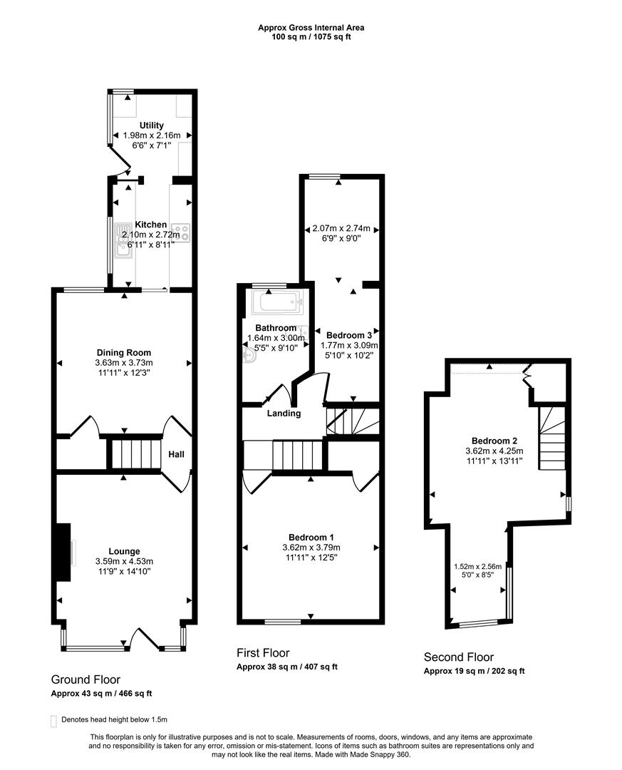 Floorplans For Derbyshire Lane, Sheffield