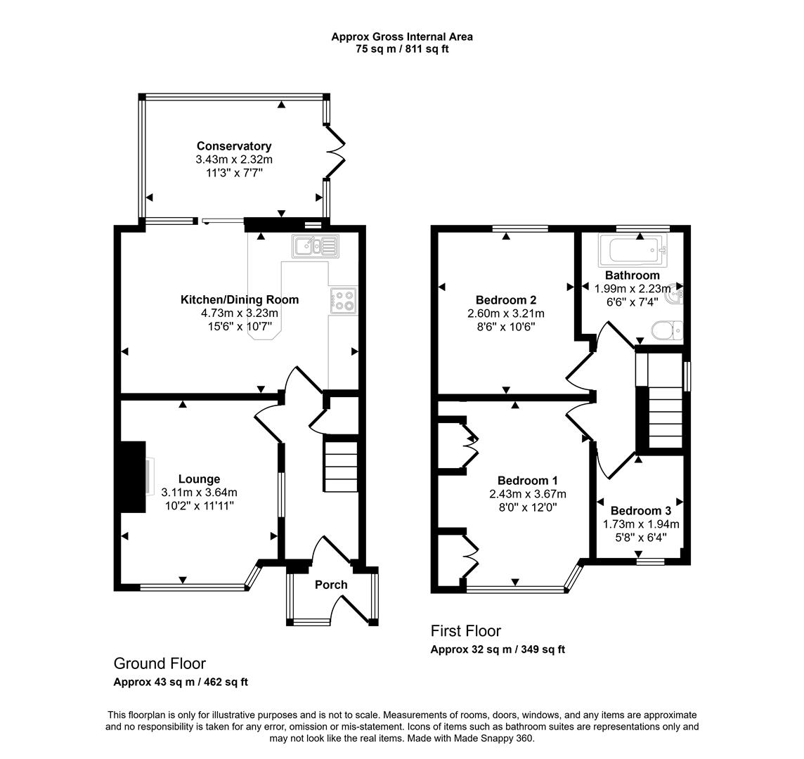 Floorplans For Fraser Road, Sheffield