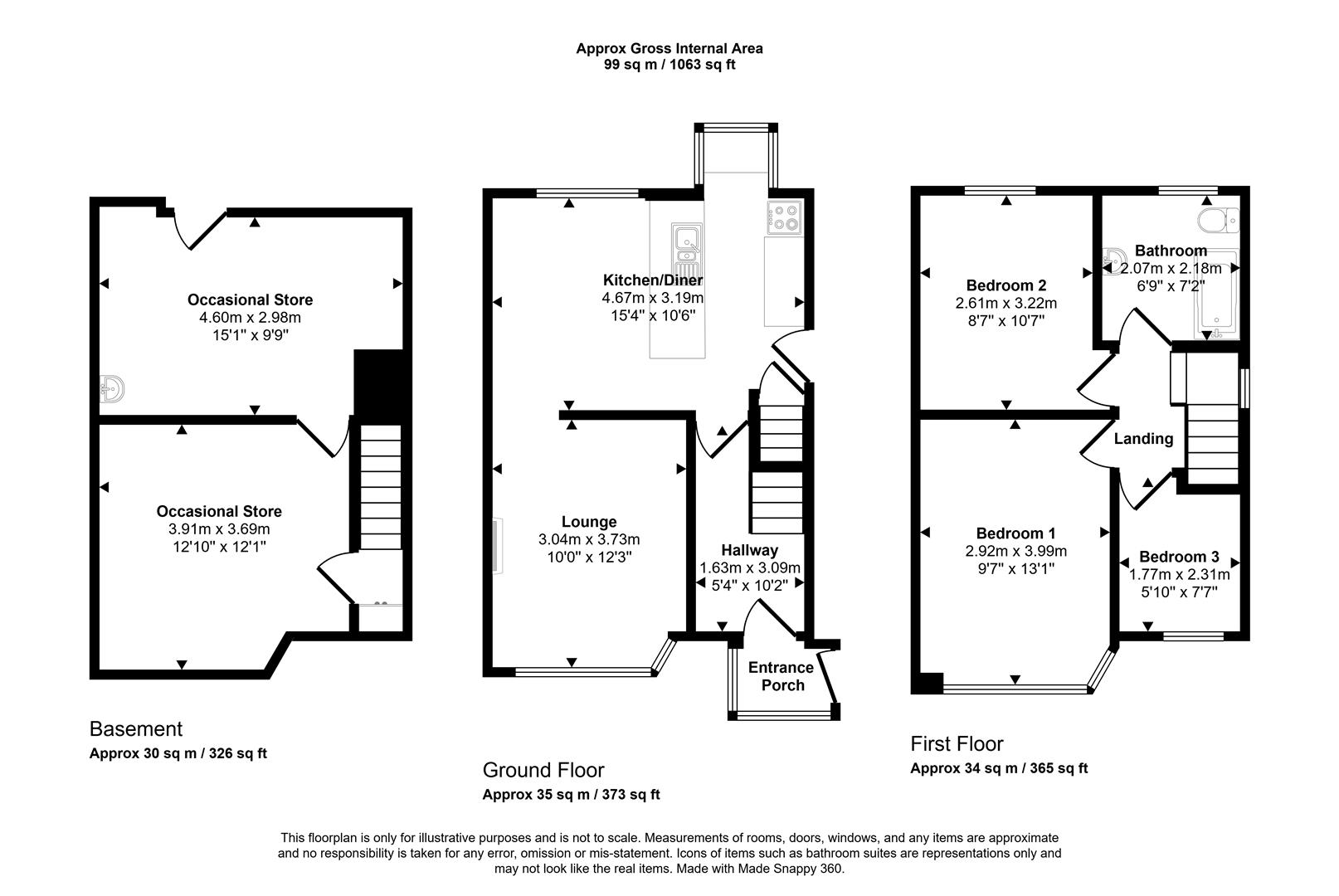 Floorplans For Fraser Road, Sheffield