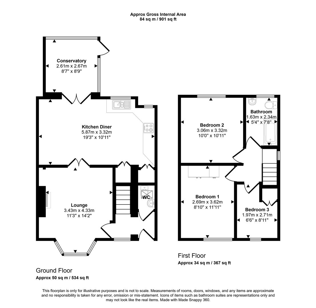 Floorplans For Bishopscourt Road, Sheffield