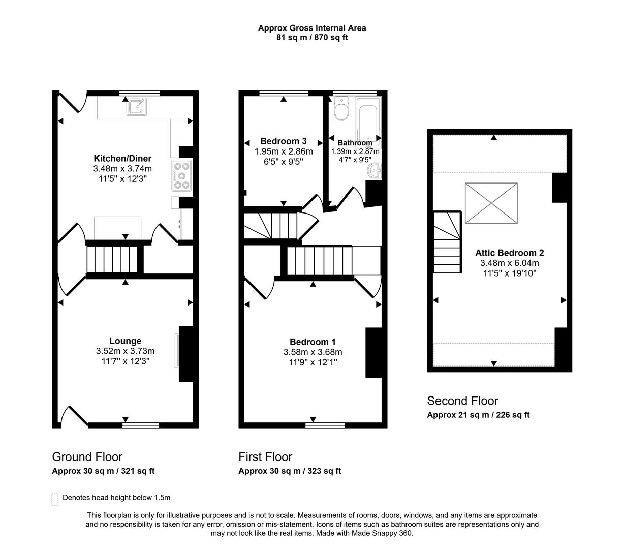 Floorplans For Valley Road, Sheffield