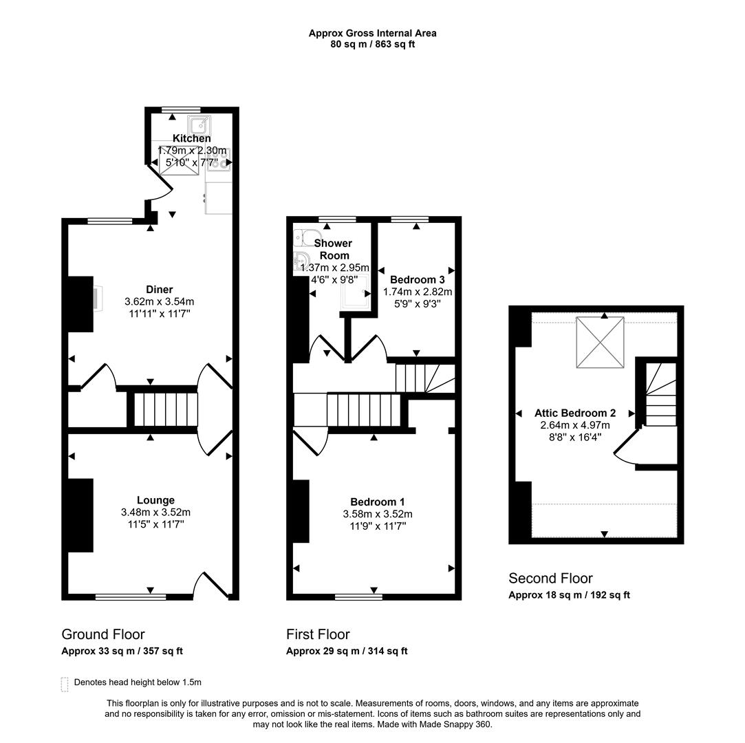 Floorplans For Helmton Road, Sheffield