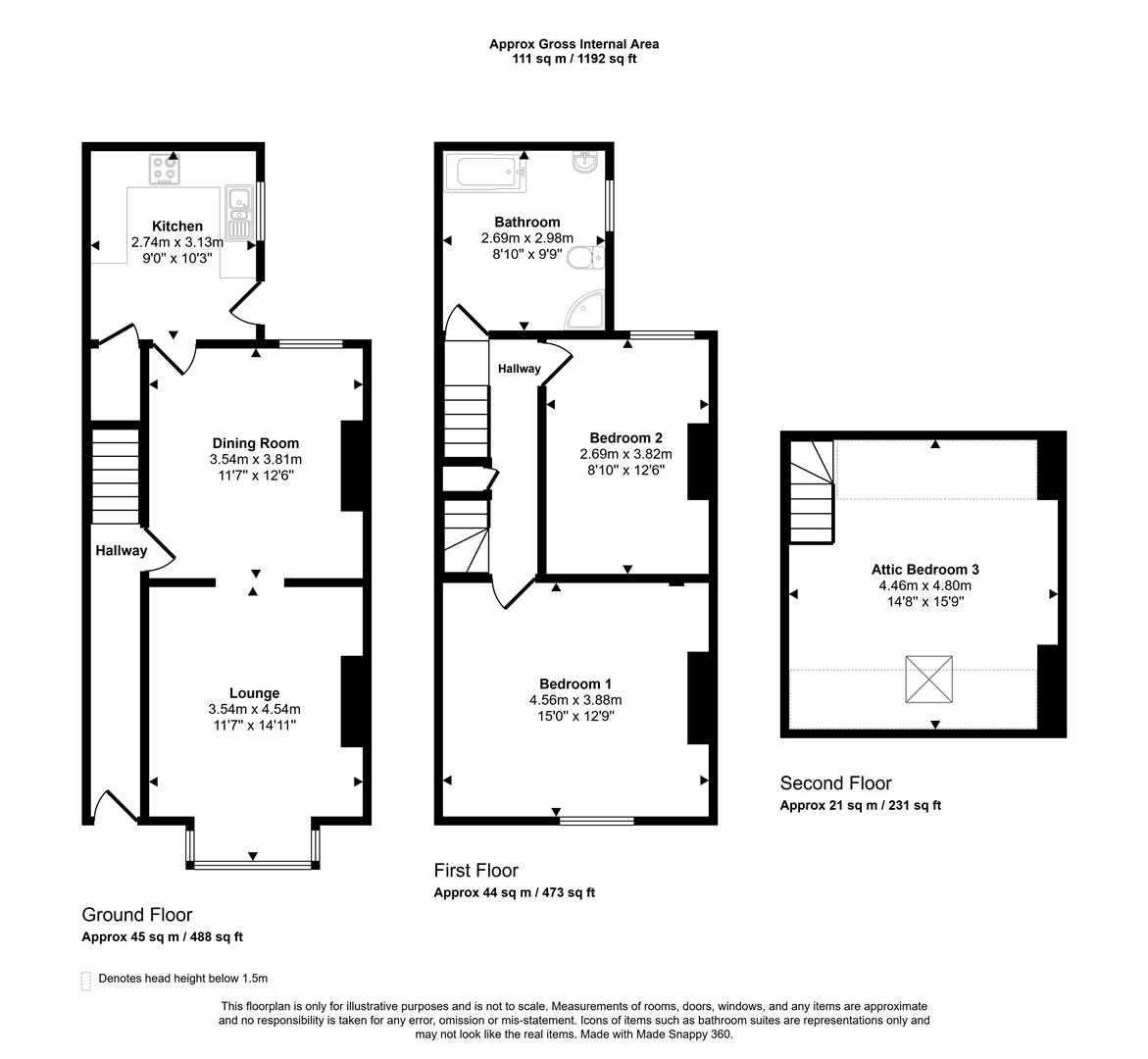 Floorplans For Chesterfield Road, Sheffield