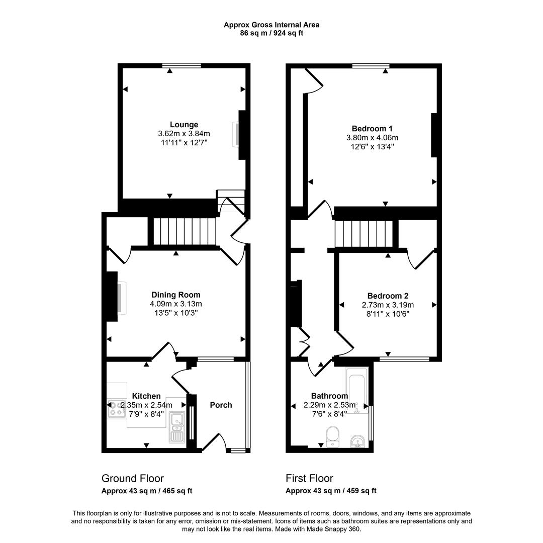 Floorplans For Hadfield Street, Sheffield