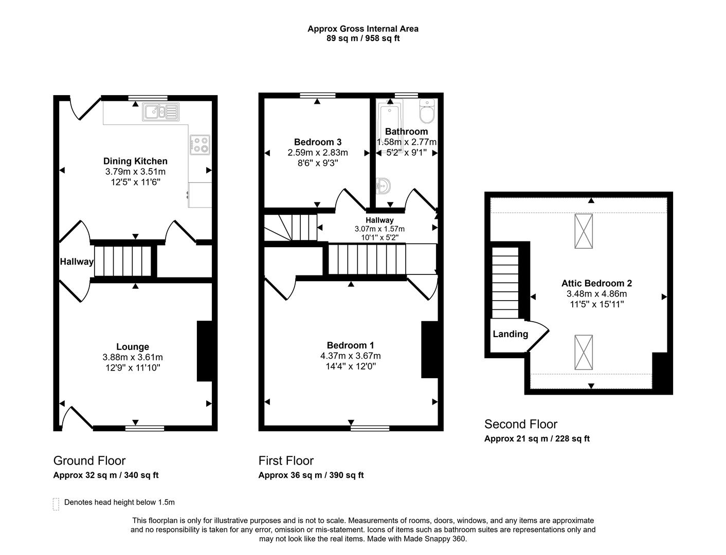 Floorplans For Springwood Road, Sheffield