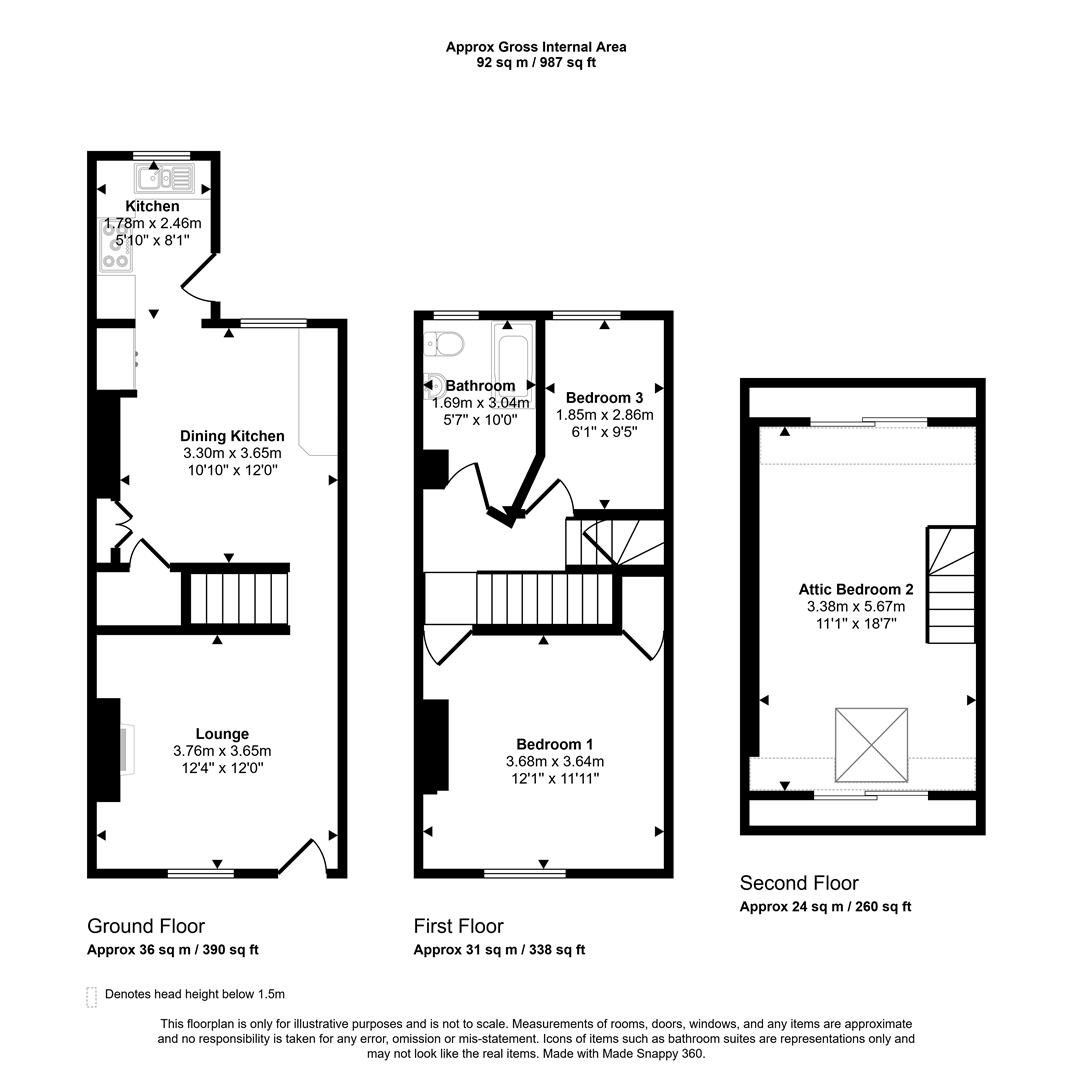 Floorplans For Upper Valley Road, Sheffield