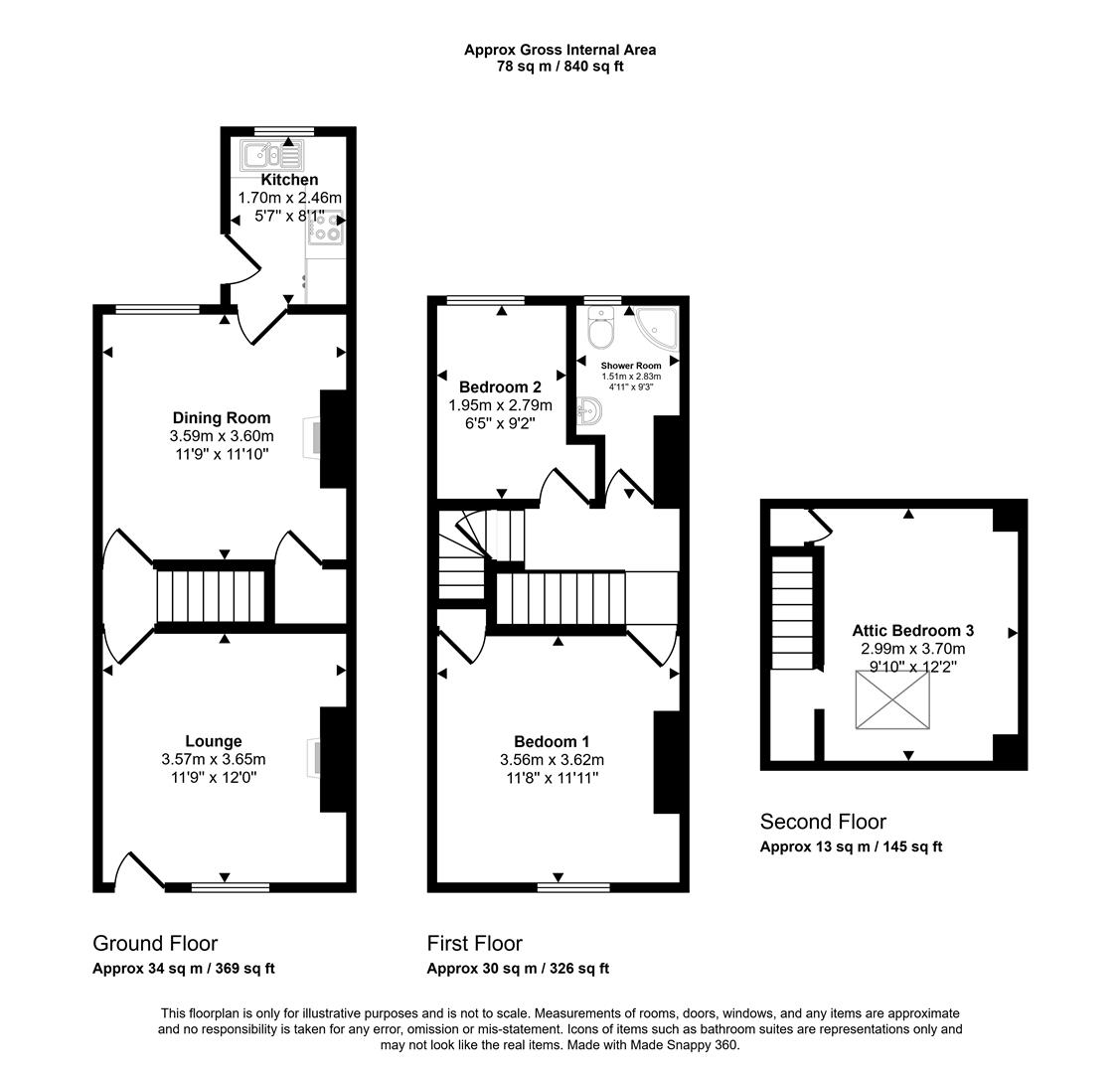 Floorplans For Valley Road, Sheffield