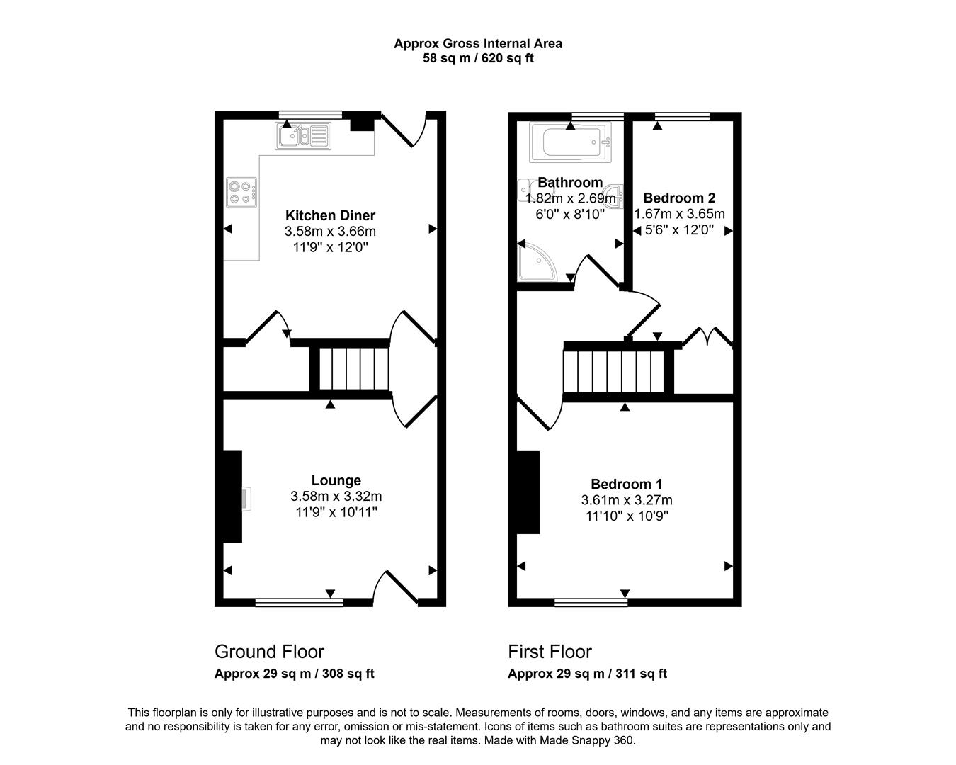 Floorplans For Woodseats Road, Sheffield