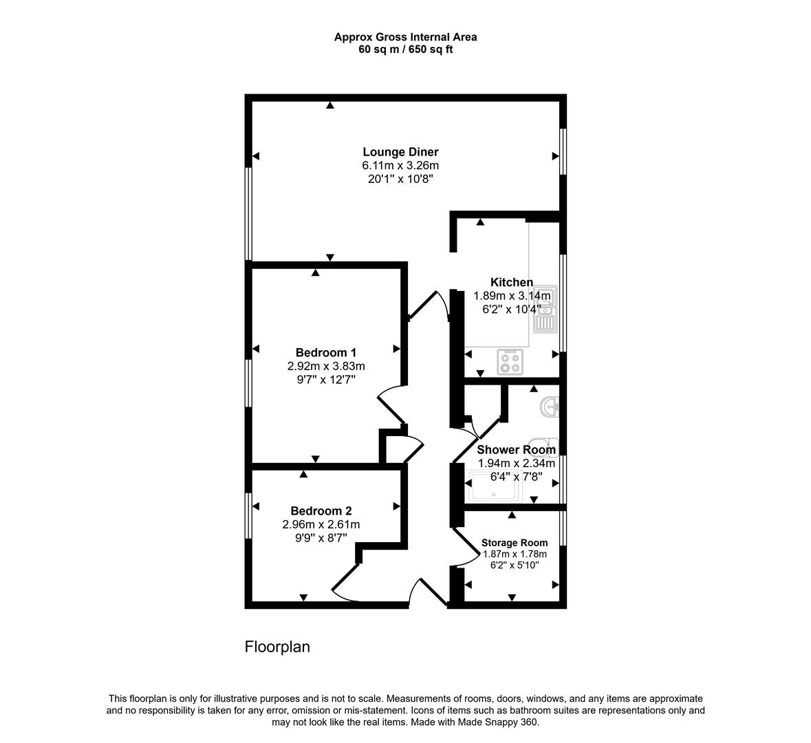 Floorplans For Lingfoot Place, Sheffield