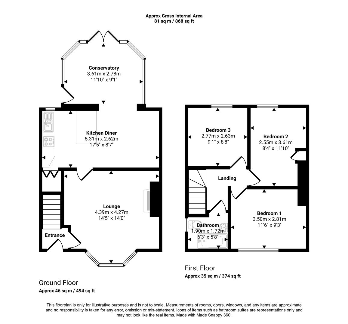 Floorplans For Midhill Road, Sheffield